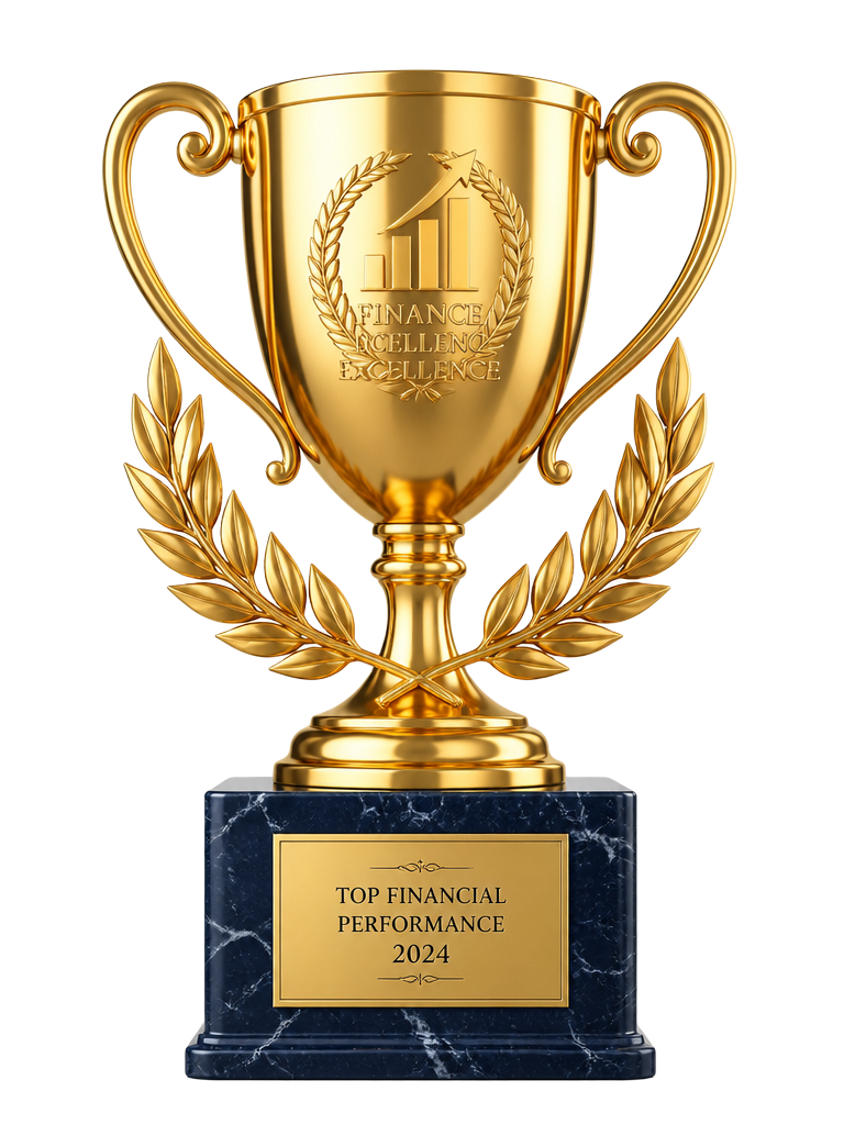 Goldener Finanz-Award Pokal